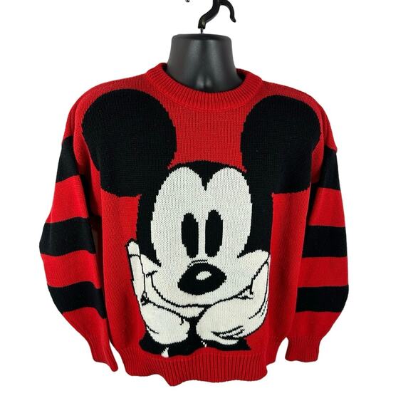 Disney Sweaters - Vintage Mickey & Co JG Hook Knit Mickey Sweater Red Size Medium